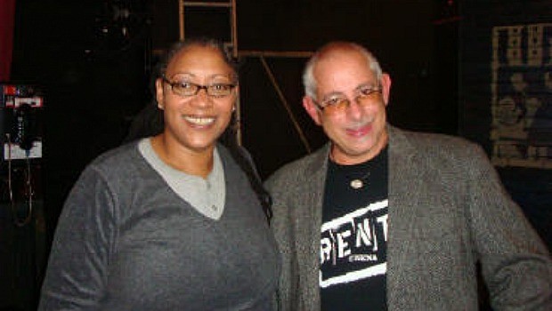 Fredi Walker Browne, an original cast member poses with Renthead Nick Montesano at a community theater production he directed in New Jersey.